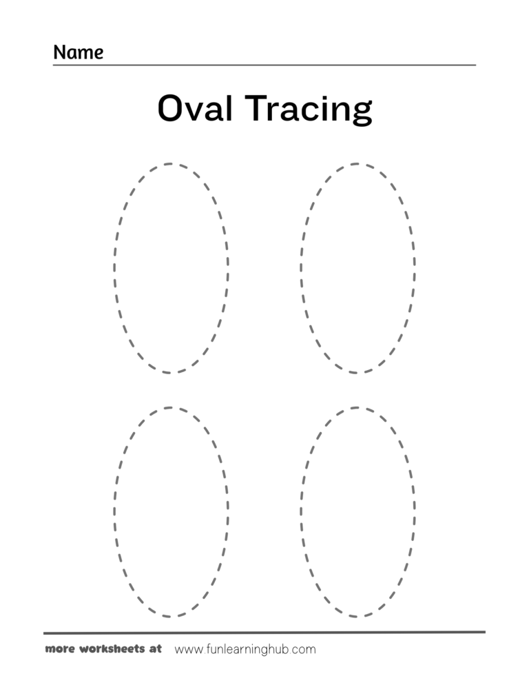 Oval Tracing Worksheet