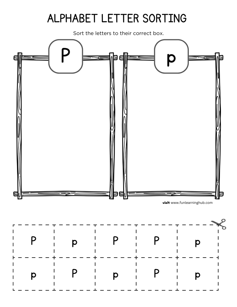 Letter P Sorting Worksheet