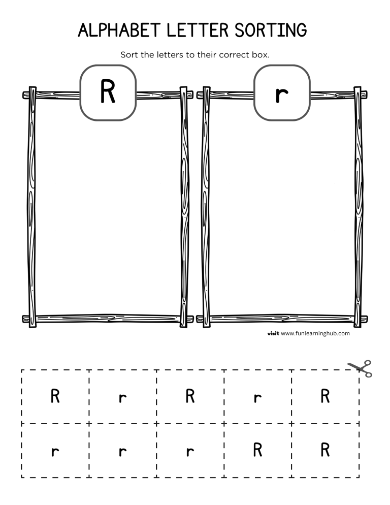 Letter R Sorting Worksheet