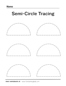 Semi-Circle Tracing Worksheet