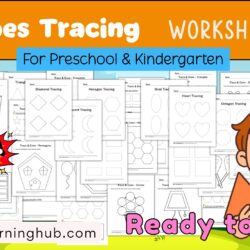 2D Shapes Tracing Kids Worksheets