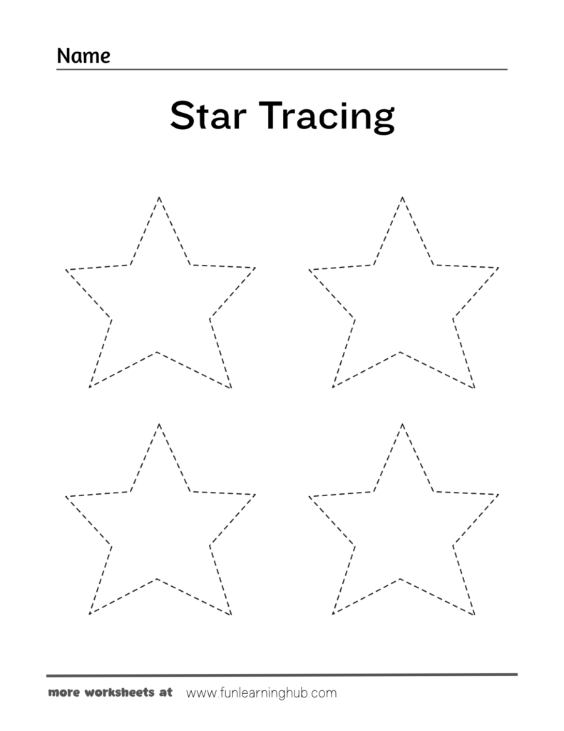 Star Tracing Worksheet