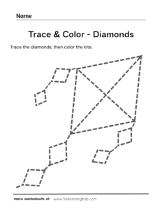 Trace and Color Diamonds Worksheet