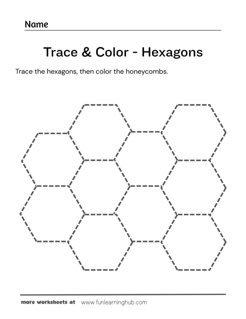 Trace and Color - Hexagons