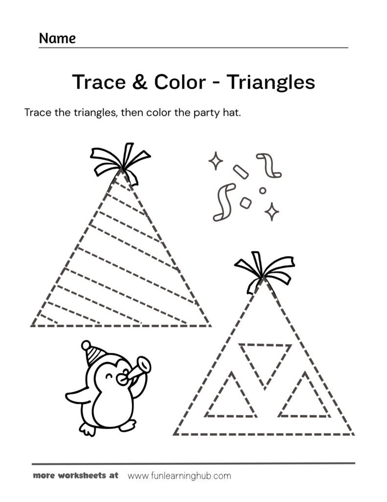 Trace and Color - Triangles