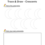 Trace and Draw Crescents