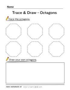 Trace and Draw Octagons Worksheet