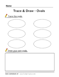 Trace and Draw Ovals Worksheet