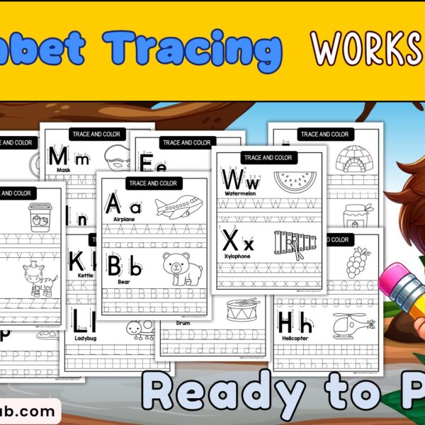 Free Alphabet Tracing Worksheets A–Z: Trace and Color Printables