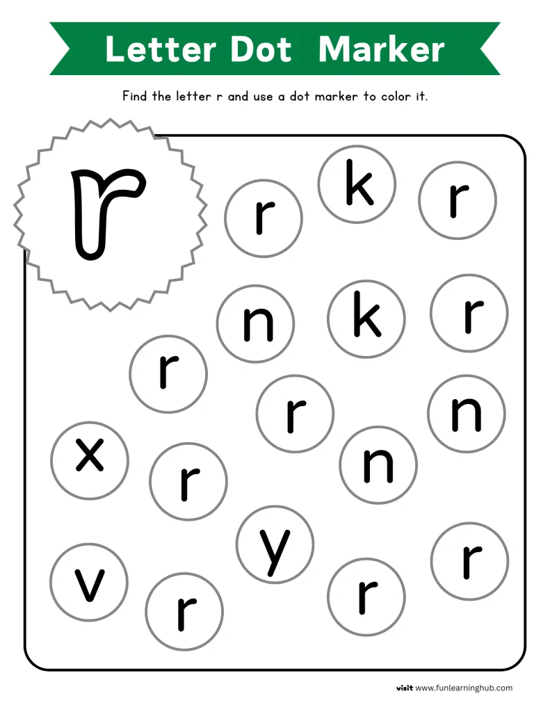 letter recognition worksheets