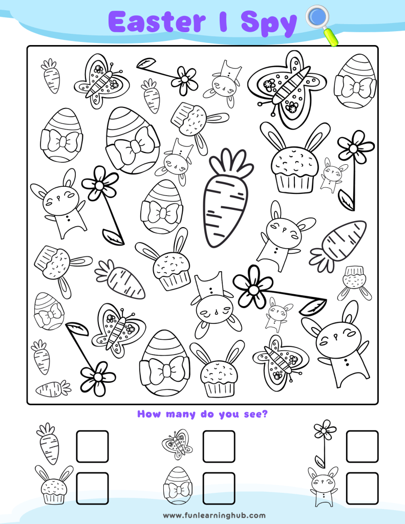 Skip Counting by 5's 12 Easter Worksheets