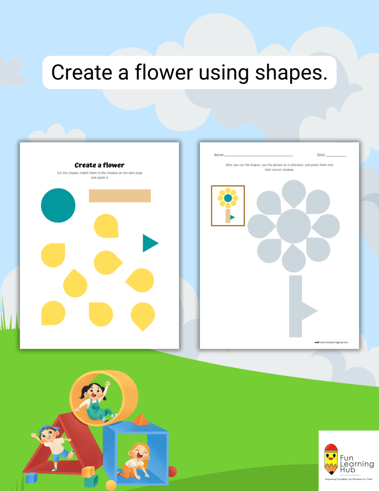 Build a Flower with Shapes 9 Build a Flower with Shapes