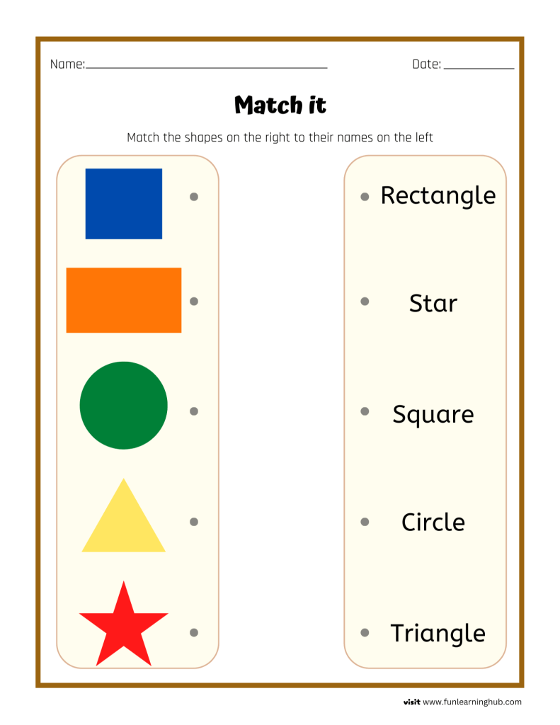 Skip Counting by 5's 28 shapes matching worksheets