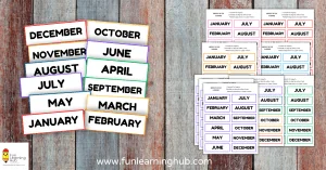 Free Months of the Year Flashcards – Download for free