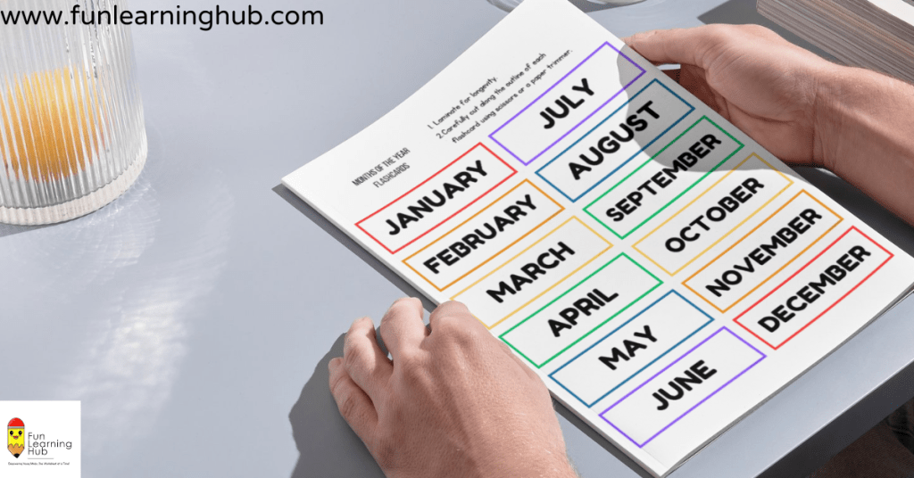 Free Months of the Year Flashcards - Download for free 2 Free months of the year flashcards