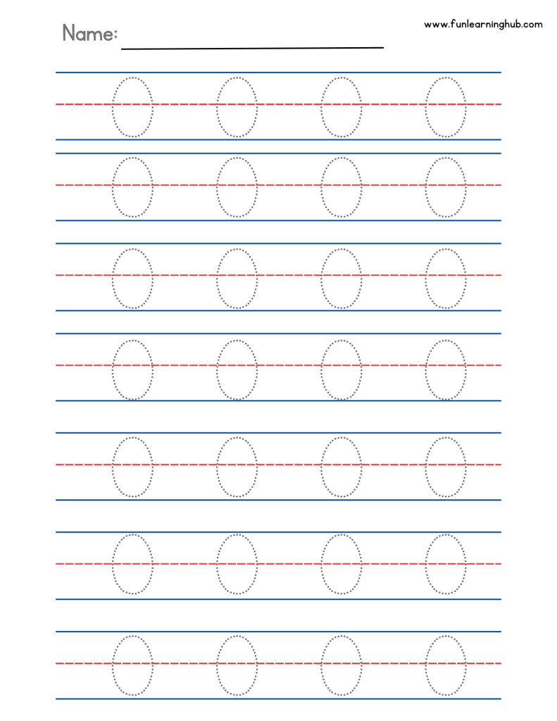 Number Tracing: 0 to 20 (Individual pages) 1 number practice sheet