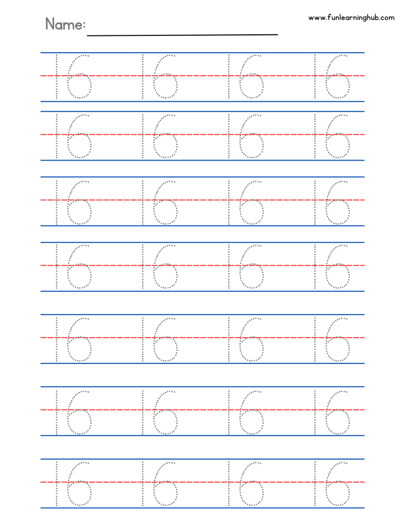 Number Tracing: 0 to 20 (Individual pages) 49 number practice sheet