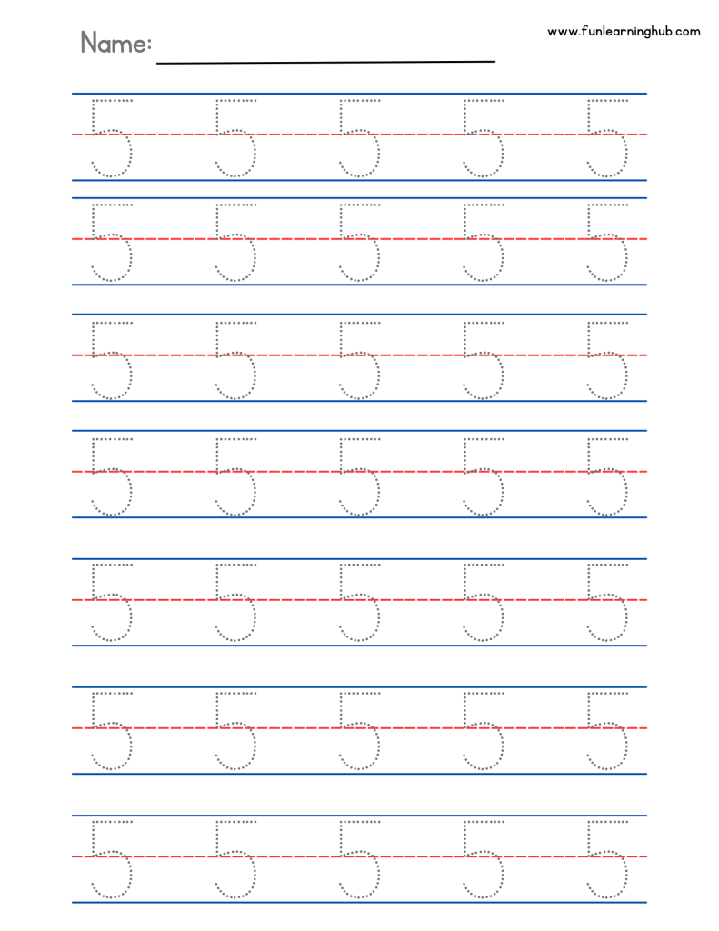 Number Tracing: 0 to 20 (Individual pages) 16 number practice sheet