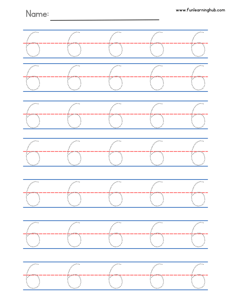 Number Tracing: 0 to 20 (Individual pages) 19 number practice sheet