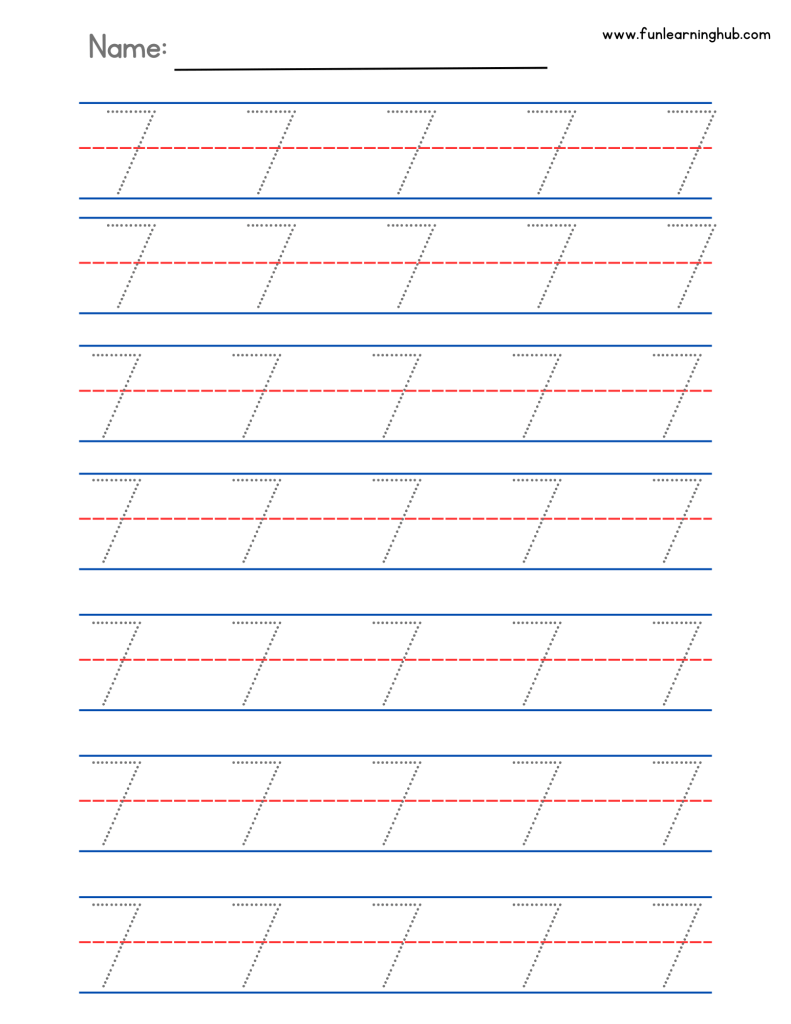 Number Tracing: 0 to 20 (Individual pages) 22 number practice sheet