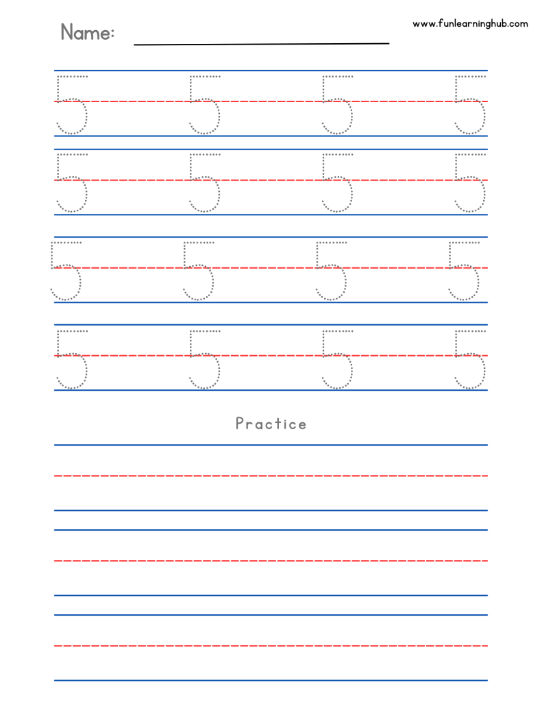 Number Tracing: 0 to 20 (Individual pages) 17 practice number tracing