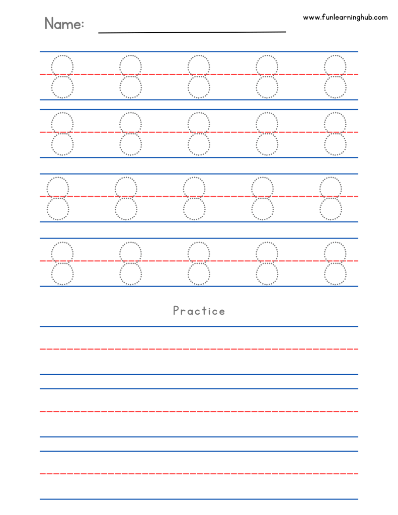 Number Tracing: 0 to 20 (Individual pages) 26 practice number tracing