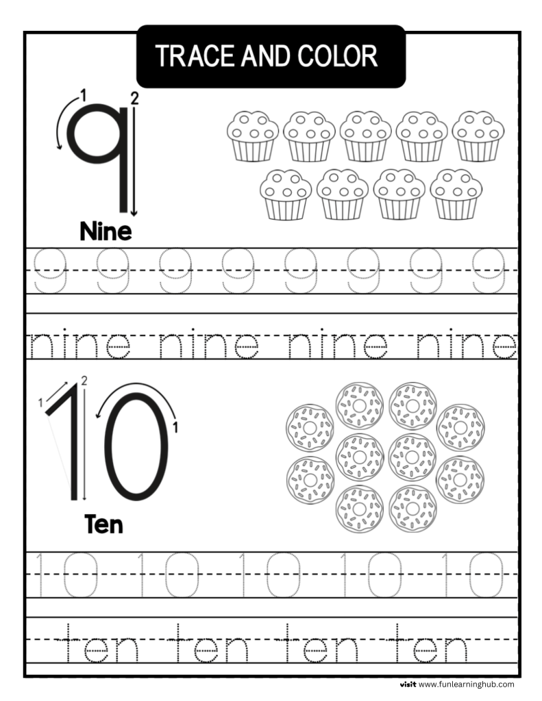 Number Tracing Worksheets 5 number tracing
