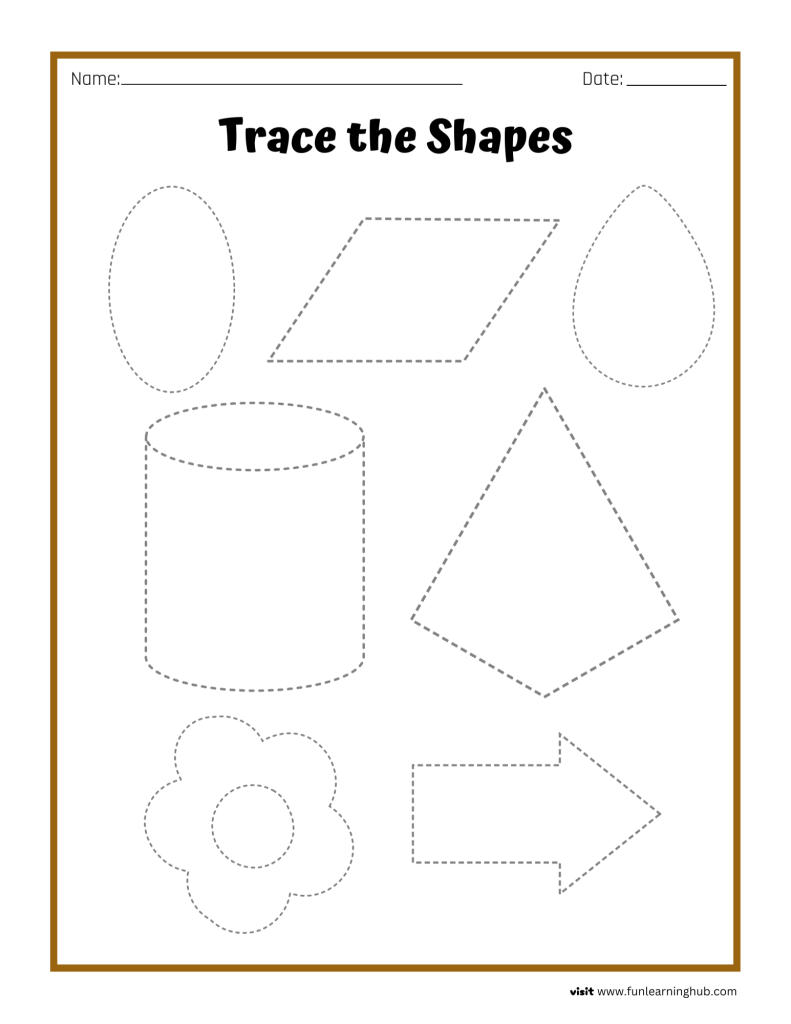 shapes tracing worksheet