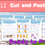 Free Animal Cut and Paste Worksheets: E…
