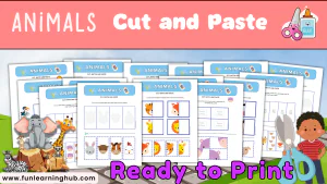 Free Animal Cut and Paste Worksheets: Engaging Printables