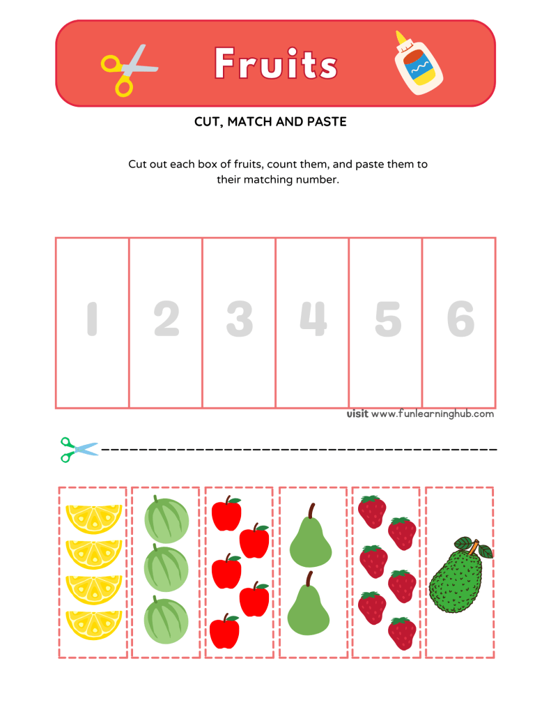 Fruits Cut and Paste