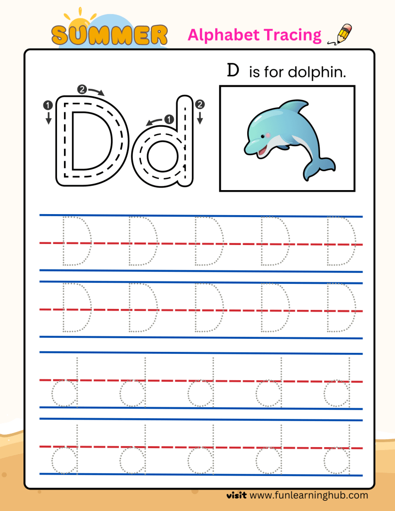 Summer Alphabet Tracing