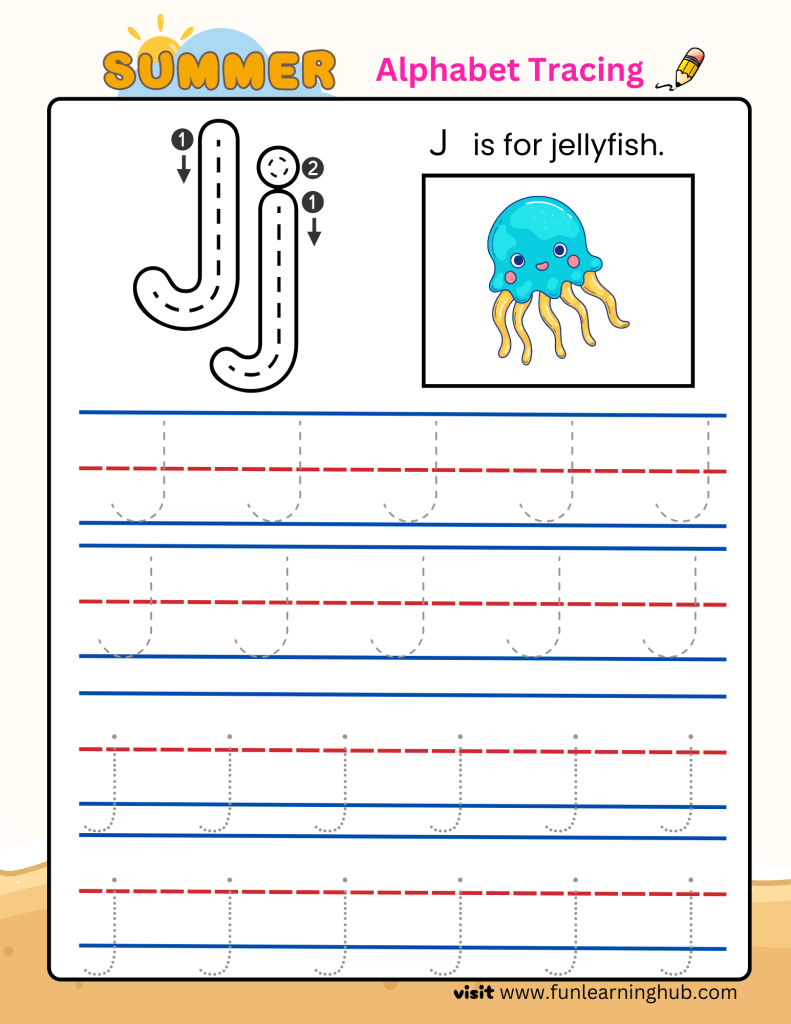 Summer Alphabet Tracing