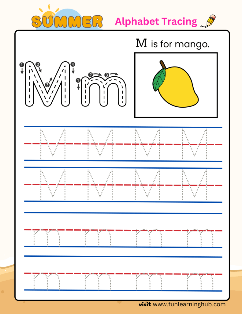 Summer Alphabet Tracing