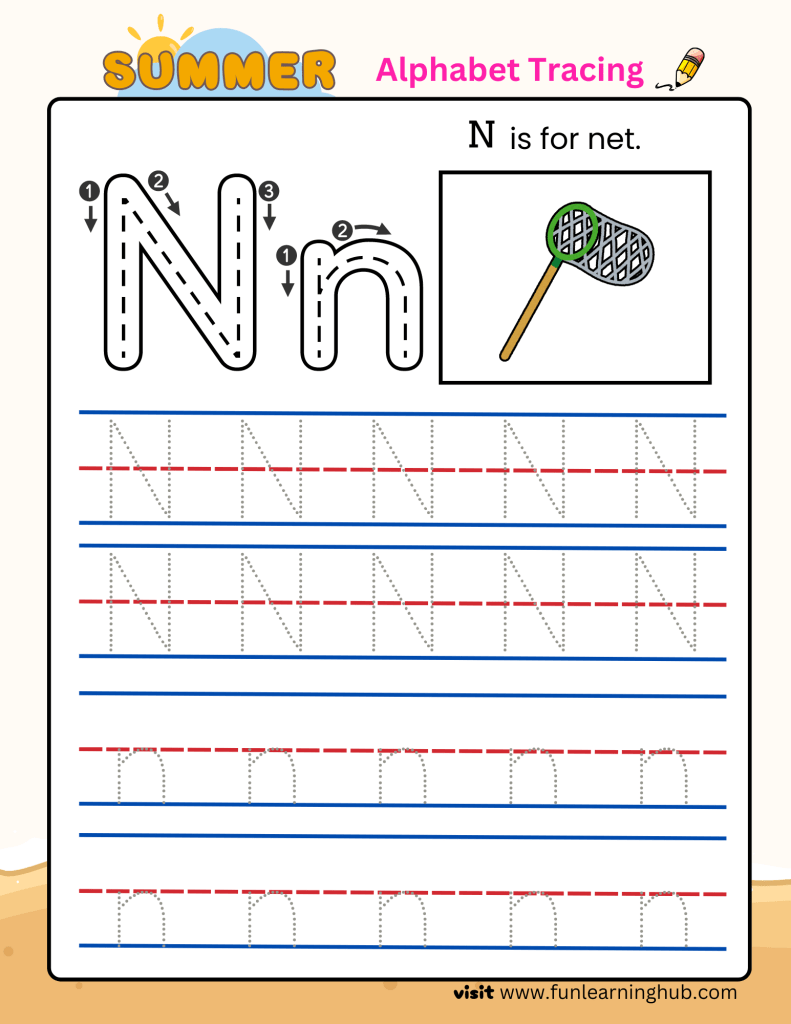 Summer Alphabet Tracing