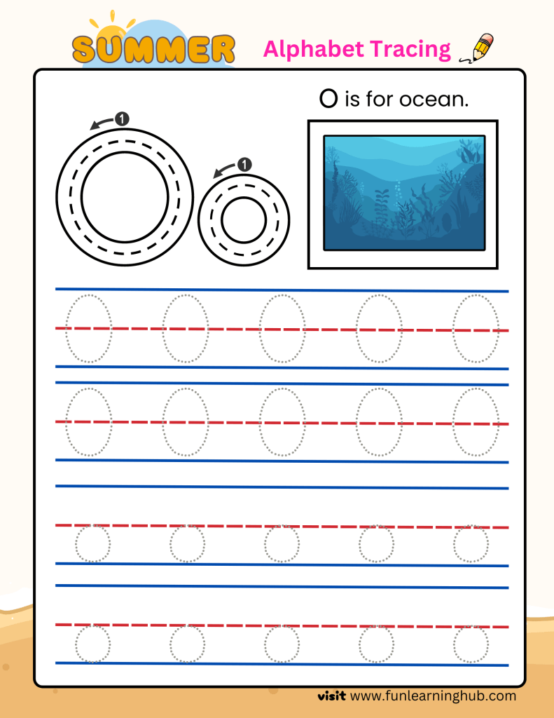 Summer Alphabet Tracing