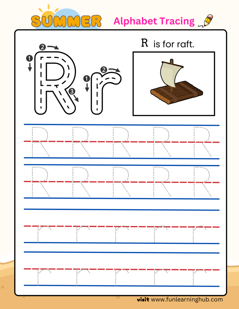 Summer Alphabet Tracing r