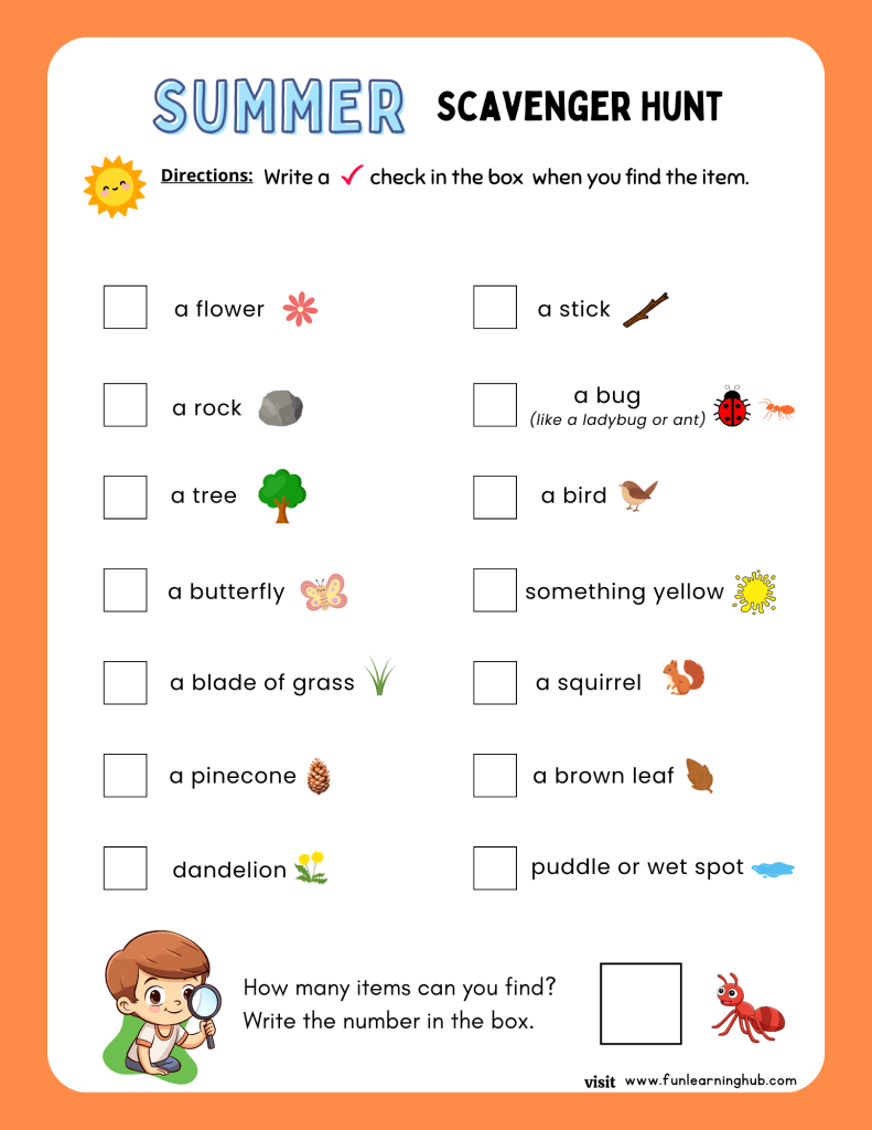 How to Teach Contractions to First Graders Plus Download Free Contraction Activity Printables and Worksheets 28 summer scavenger hunt