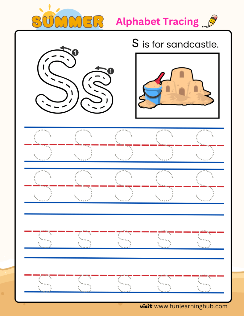 Summer Alphabet Tracing s