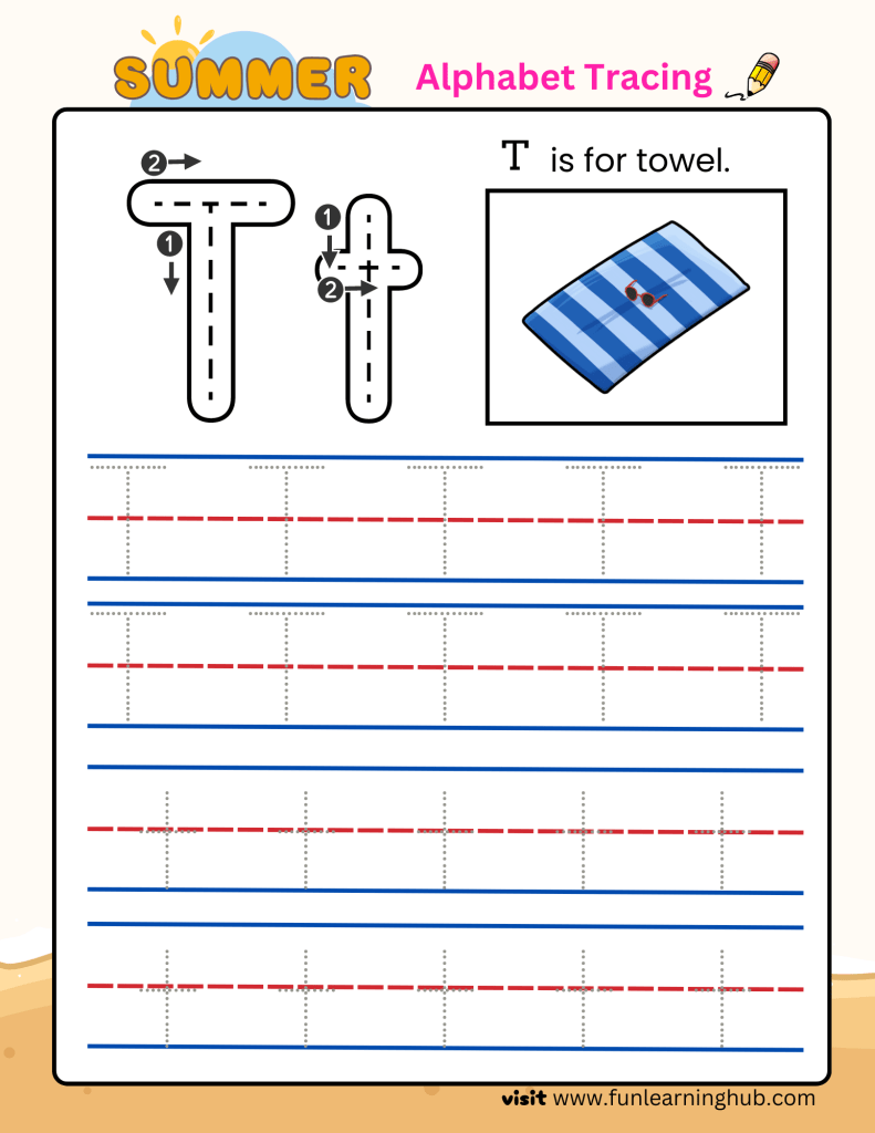 Summer Alphabet Tracing t