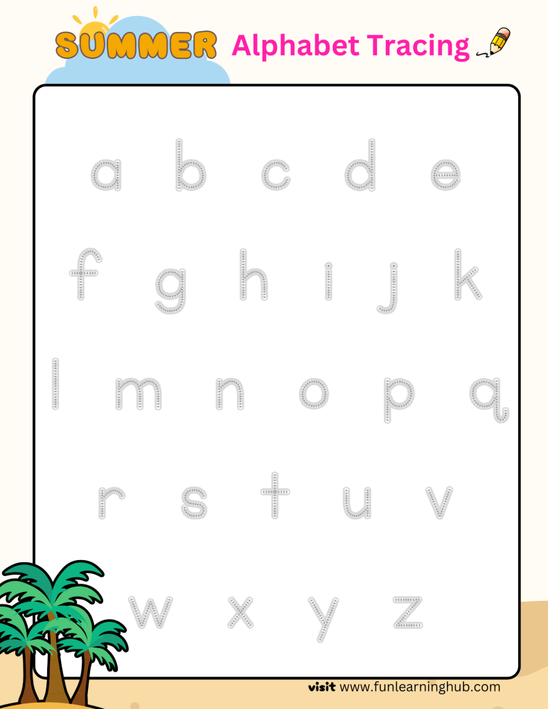 Summer Alphabet Tracing