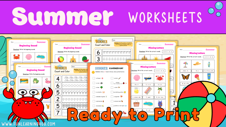 free summer worksheets for kids