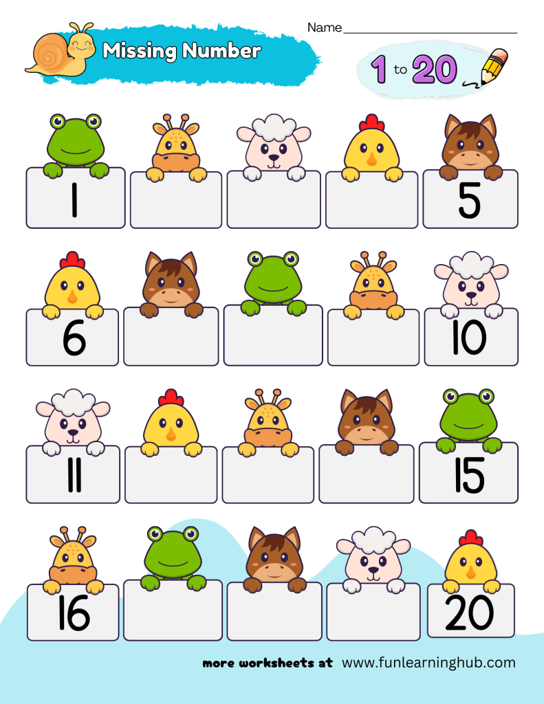 kindergarten missing numbers