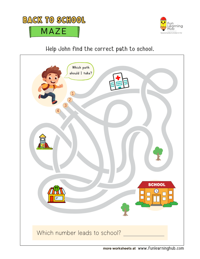 Back-to-School Worksheets 11 Back-to-School Worksheets Maze