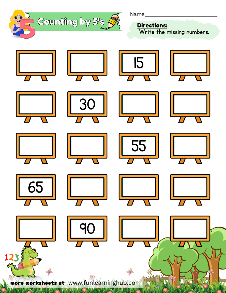 Skip Counting by 5's 4 skip counting by 5s