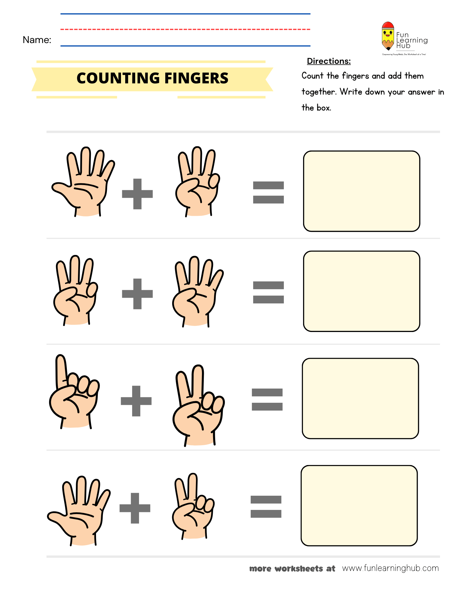 Free Kindergarten Picture Addition Worksheets (50 Free Printable) - Fun ...