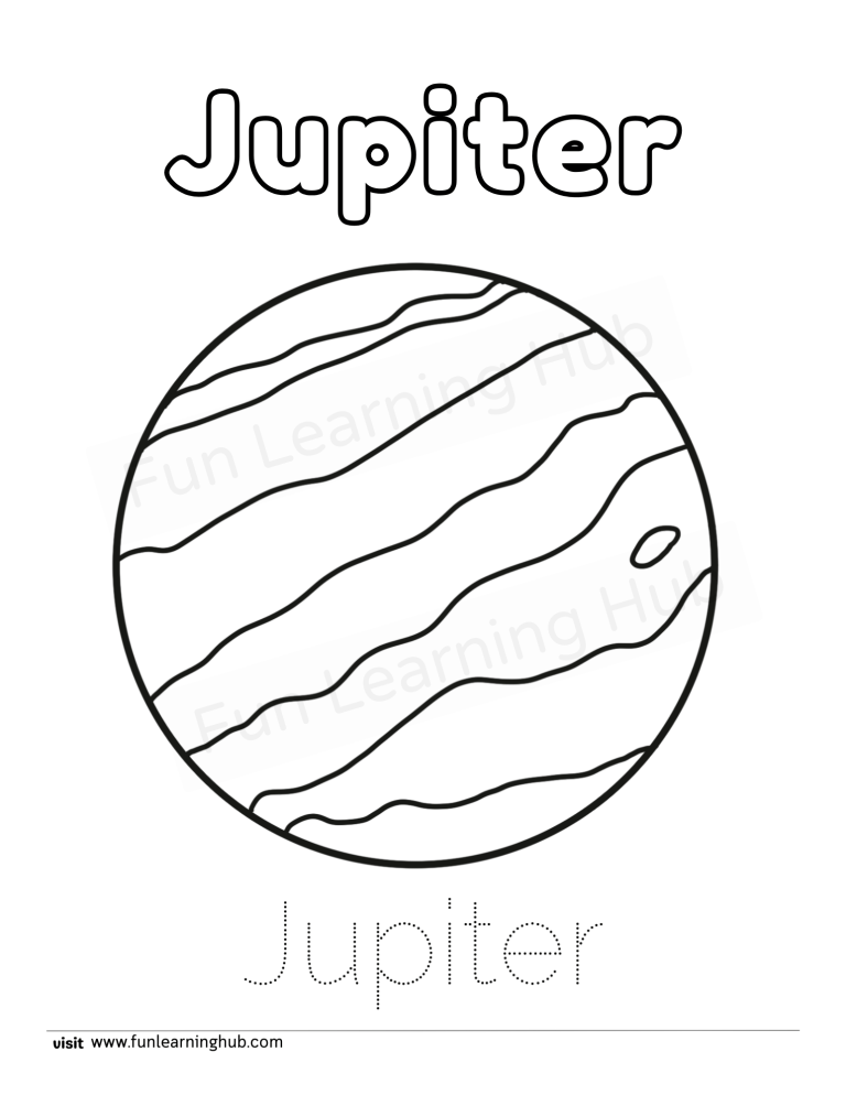 Jupiter Coloring Page 5 Jupiter Coloring Page