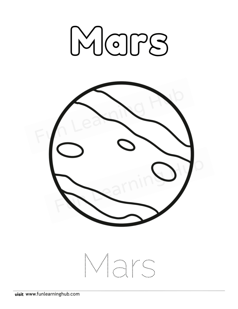 Mars Coloring Page 6 Mars Coloring Page