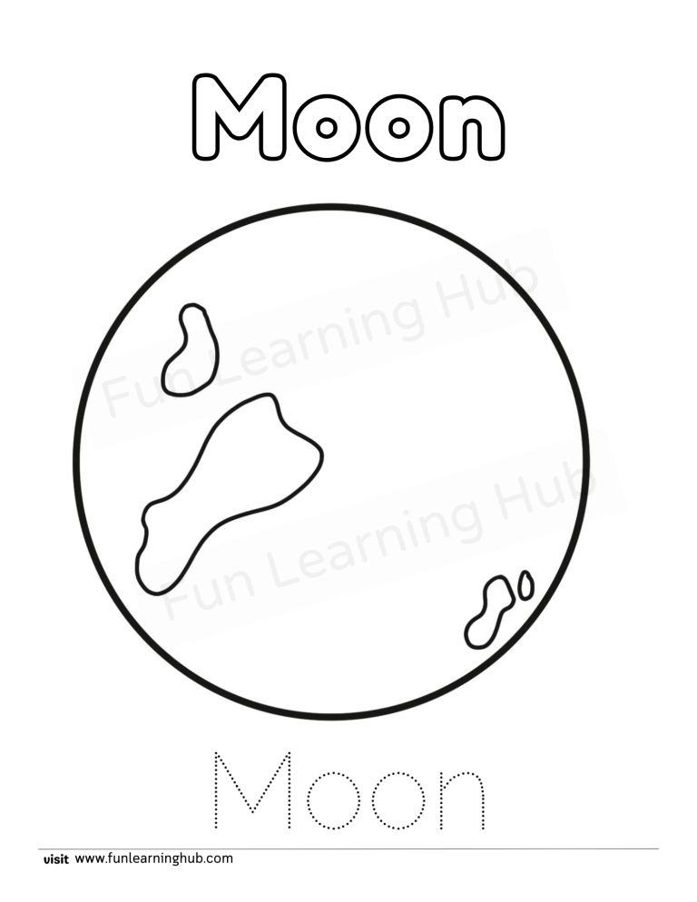 Moon Coloring Page 10 Moon Coloring Page