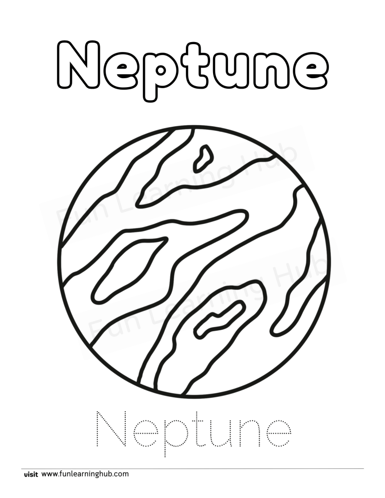 Neptune Coloring Page 2 Neptune Coloring Page